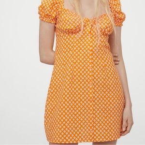 H&M Mini Spring Orange Floral Dress